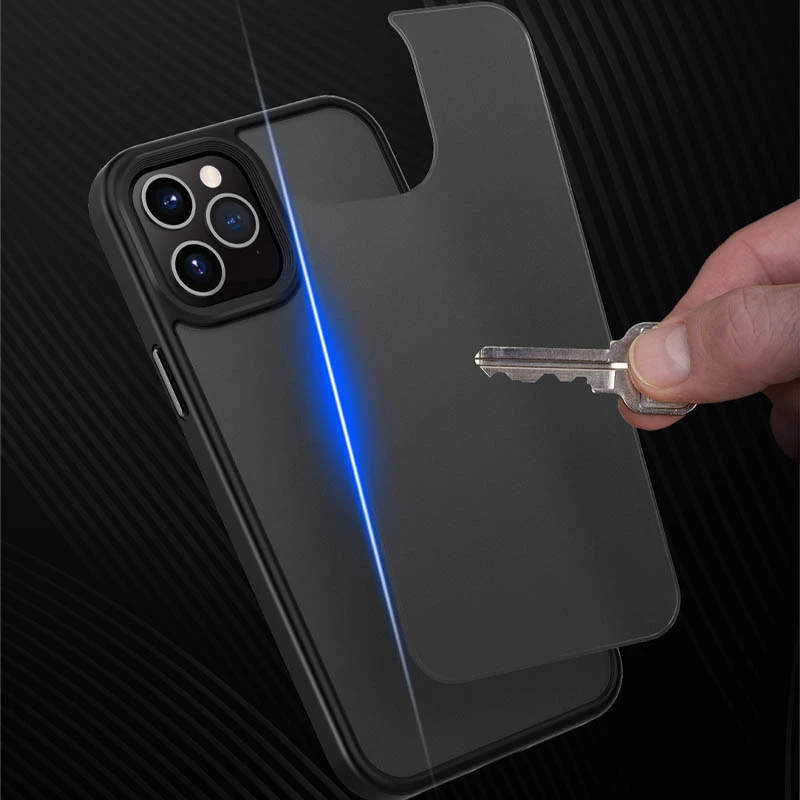 TPU+PC чехол Metal Buttons для Apple iPhone 12 Pro / 12 (6.1"), Черный / Black 2, TPU+PC, купить оптом с доставкой