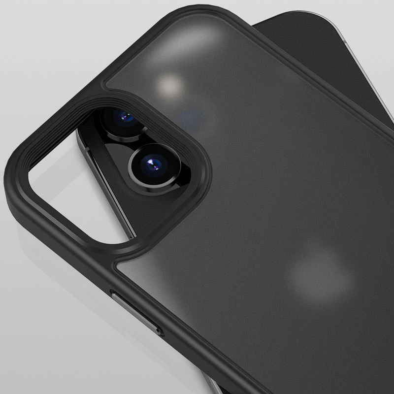 TPU+PC чехол Metal Buttons для Apple iPhone 12 Pro / 12 (6.1"), Черный / Black 4, TPU+PC, купить оптом с доставкой