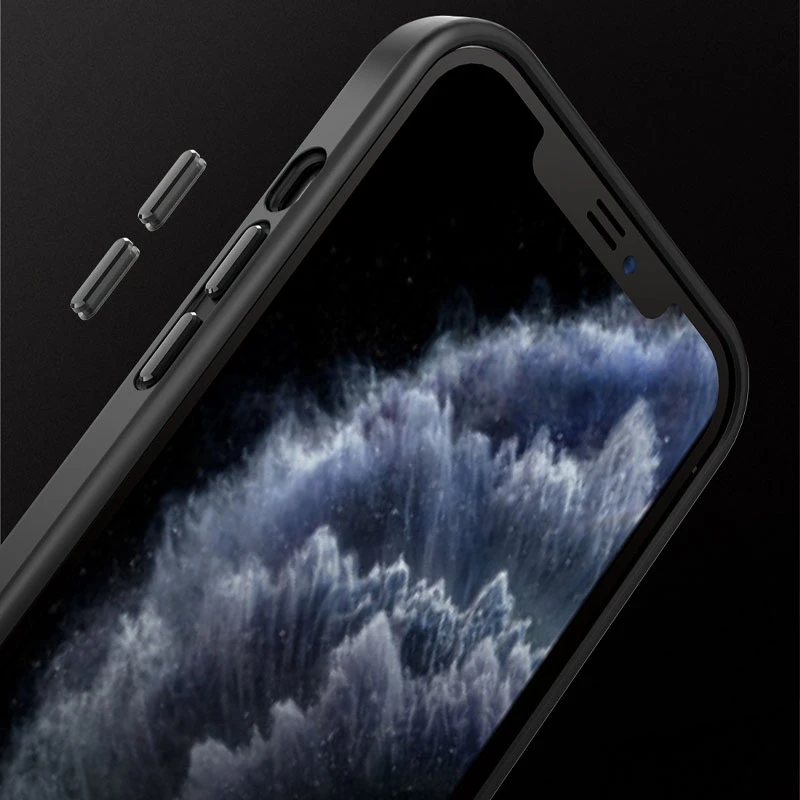 TPU+PC чехол Metal Buttons для Apple iPhone 12 Pro / 12 (6.1"), Черный / Black 5, TPU+PC, купить оптом с доставкой