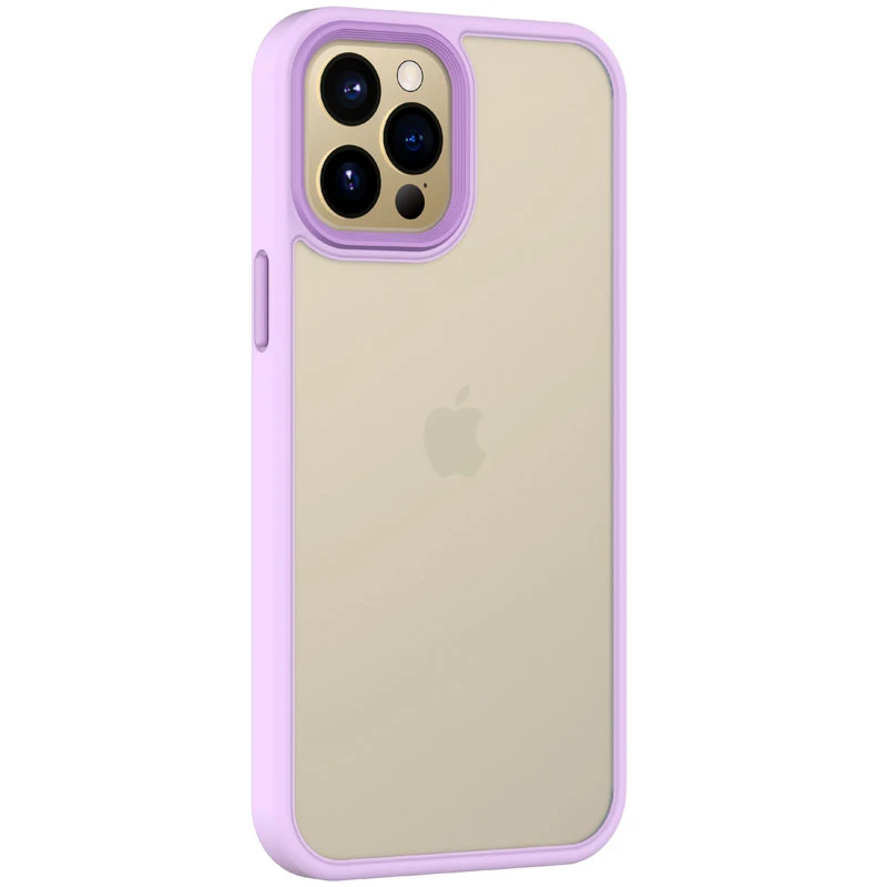 TPU+PC чехол Metal Buttons для Apple iPhone 12 Pro / 12 (6.1"), Сиреневый / Light Purple, TPU+PC, купить оптом с доставкой