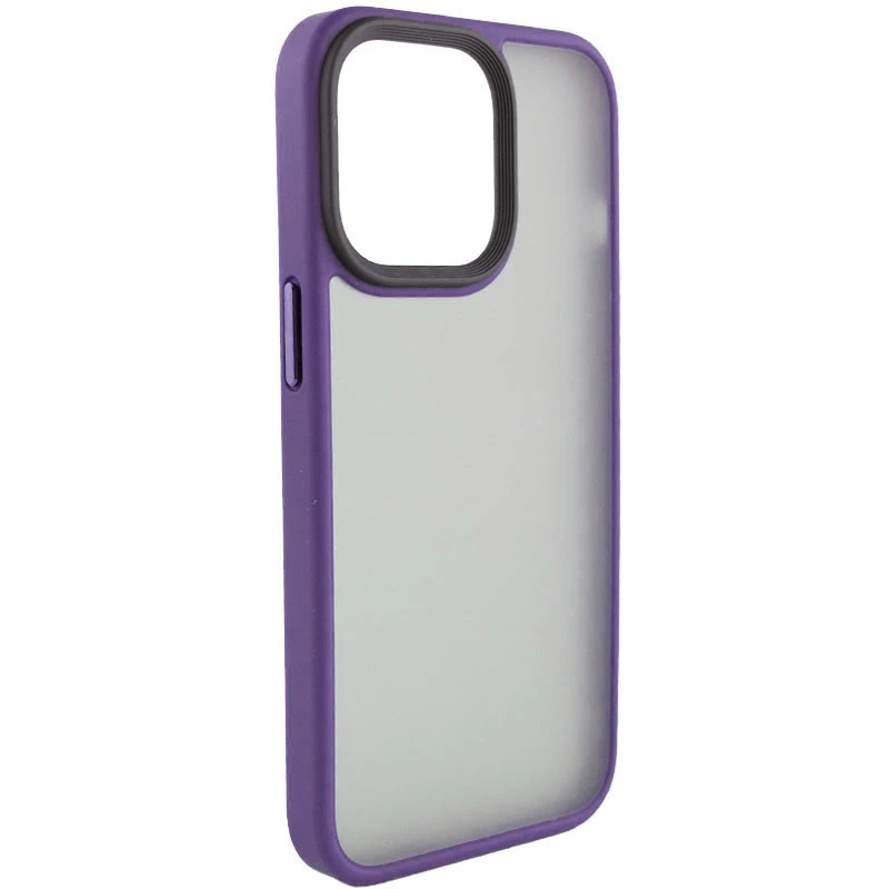 TPU+PC чехол Metal Buttons для Apple iPhone 12 Pro / 12 (6.1"), Темно-фиолетовый / Dark Purple, TPU+PC, купить оптом с доставкой