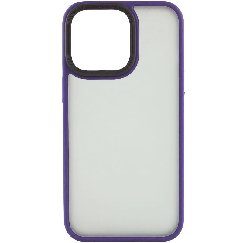 TPU+PC чехол Metal Buttons для Apple iPhone 12 Pro / 12 (6.1"), Темно-фиолетовый / Dark Purple 2, TPU+PC, купить оптом с доставкой