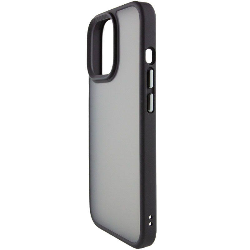 Уцінка TPU+PC чохол Metal Buttons для Apple iPhone 13 Pro Max (6.7"), М'ята упаковка / Чорний / Black 3, TPU+PC, купити оптом з доставкою