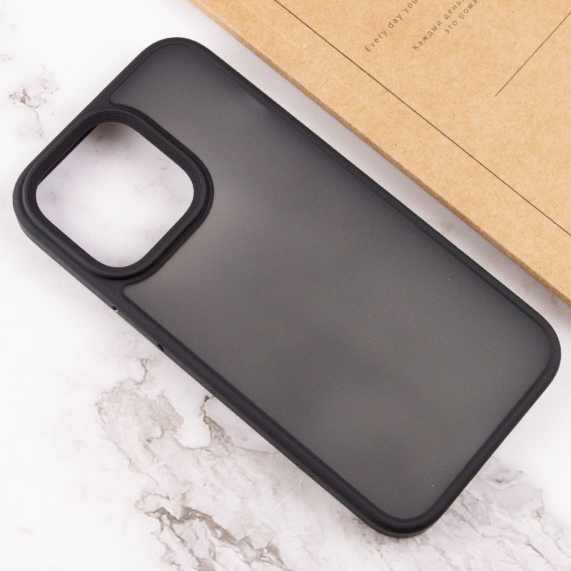 Уцінка TPU+PC чохол Metal Buttons для Apple iPhone 13 Pro Max (6.7"), М'ята упаковка / Чорний / Black 4, TPU+PC, купити оптом з доставкою