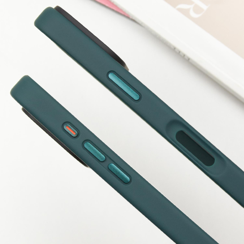 TPU+PC чохол Metal Buttons для Apple iPhone 16 (6.1"), Зелений / Dark Green 1, TPU+PC, купити оптом з доставкою
