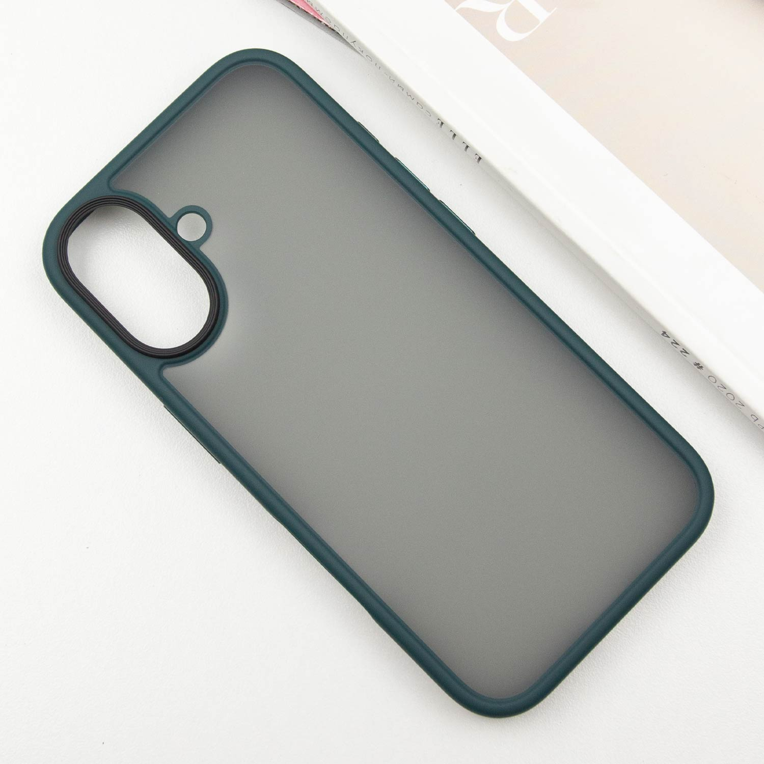 TPU+PC чохол Metal Buttons для Apple iPhone 16 (6.1"), Зелений / Dark Green 2, TPU+PC, купити оптом з доставкою