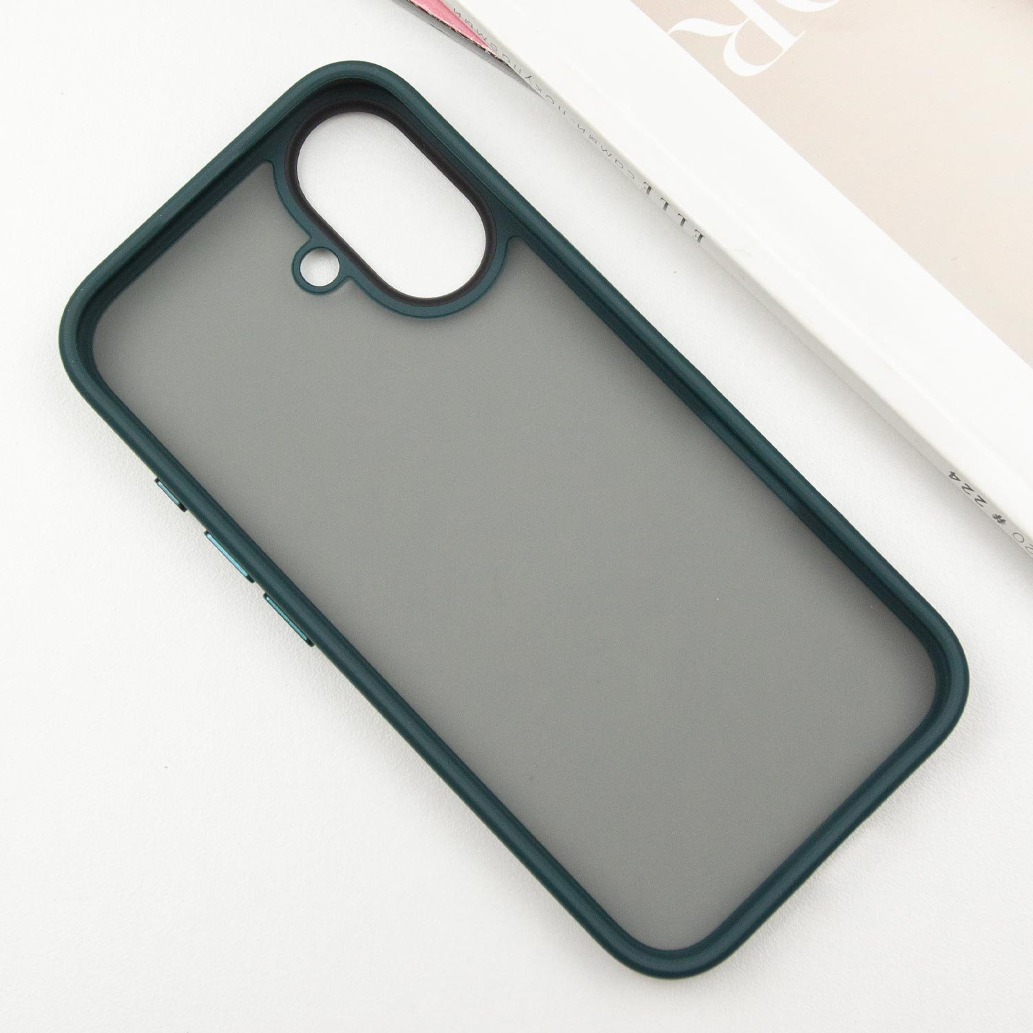 TPU+PC чохол Metal Buttons для Apple iPhone 16 (6.1"), Зелений / Dark Green 3, TPU+PC, купити оптом з доставкою