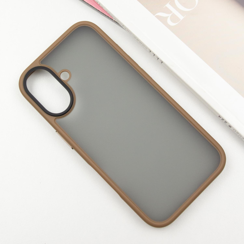 TPU+PC чохол Metal Buttons для Apple iPhone 16 (6.1"), Золотий / Gold 2, TPU+PC, купити оптом з доставкою