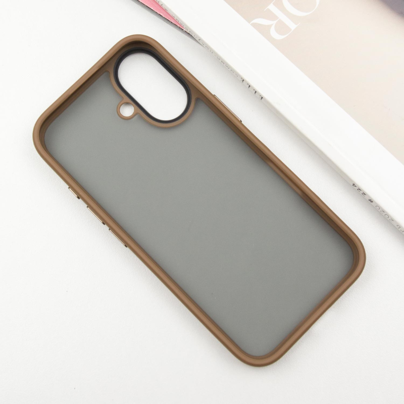 TPU+PC чохол Metal Buttons для Apple iPhone 16 (6.1"), Золотий / Gold 3, TPU+PC, купити оптом з доставкою