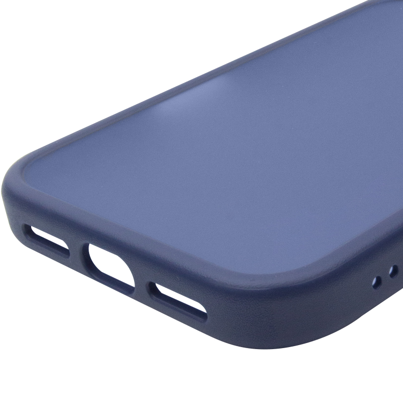 TPU+PC чохол Metal Buttons для Apple iPhone 16 (6.1"), Синій / Navy Blue 4, TPU+PC, купити оптом з доставкою