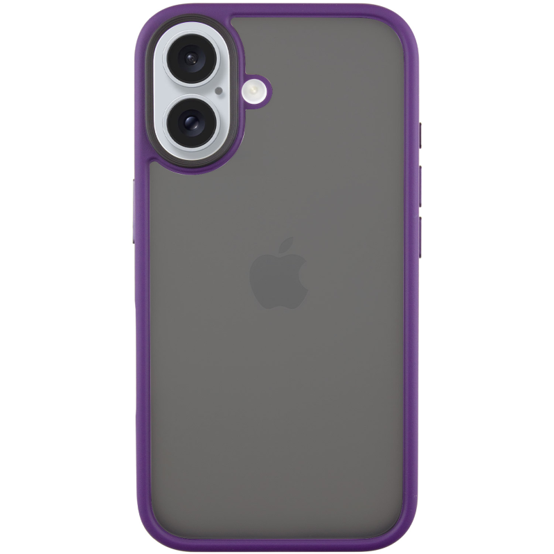 TPU+PC чохол Metal Buttons для Apple iPhone 16 (6.1"), Темно-фіолетовий / Dark Purple, TPU+PC, купити оптом з доставкою