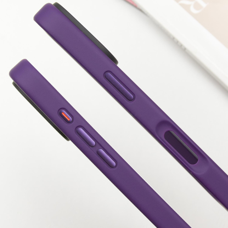TPU+PC чохол Metal Buttons для Apple iPhone 16 (6.1"), Темно-фіолетовий / Dark Purple 1, TPU+PC, купити оптом з доставкою