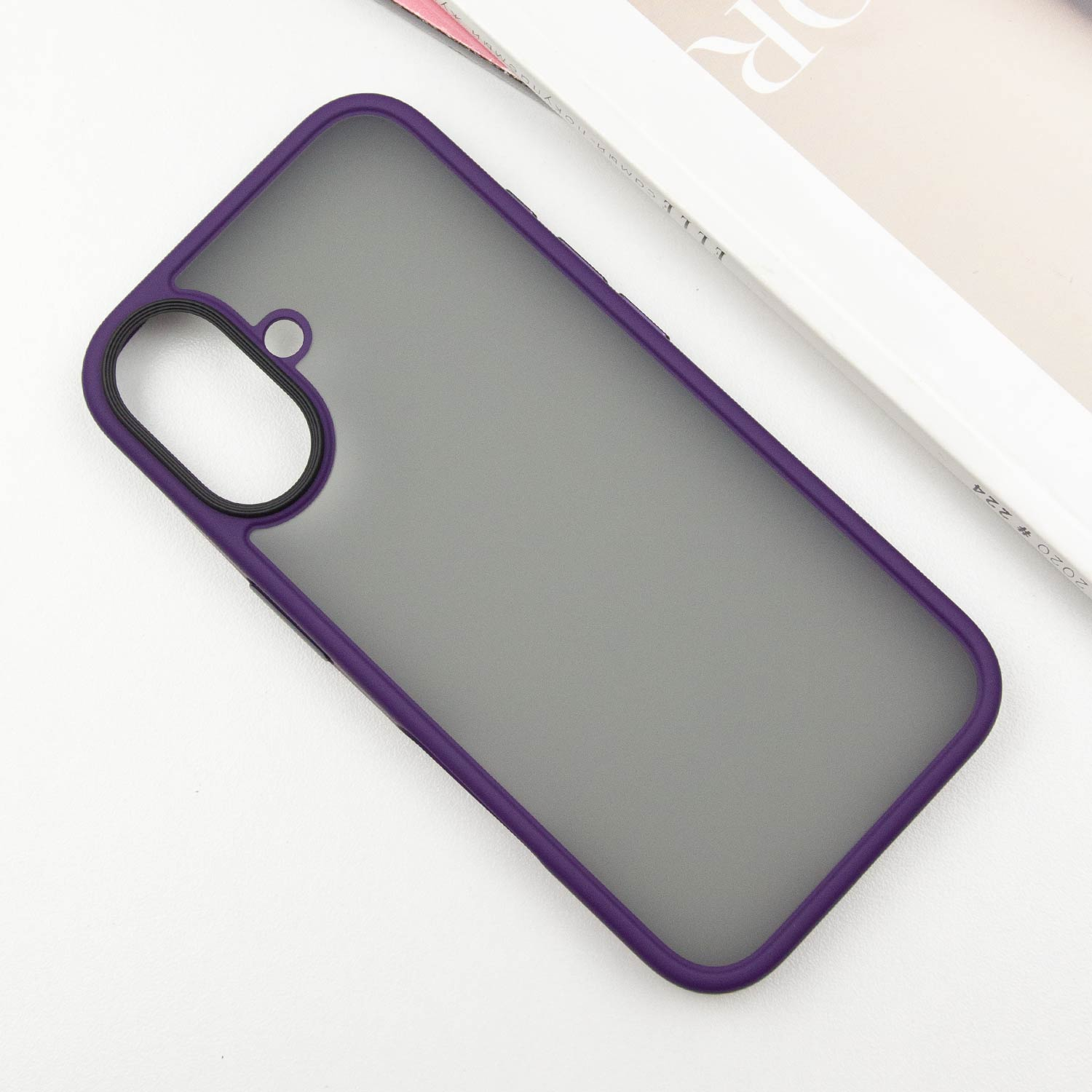 TPU+PC чохол Metal Buttons для Apple iPhone 16 (6.1"), Темно-фіолетовий / Dark Purple 2, TPU+PC, купити оптом з доставкою