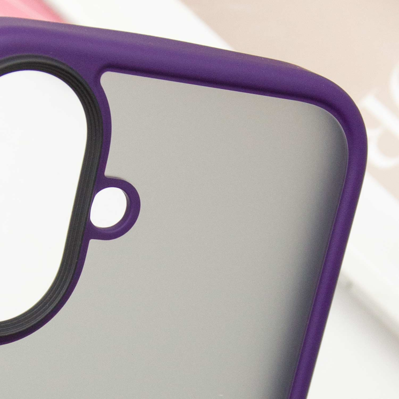 TPU+PC чохол Metal Buttons для Apple iPhone 16 (6.1"), Темно-фіолетовий / Dark Purple 5, TPU+PC, купити оптом з доставкою