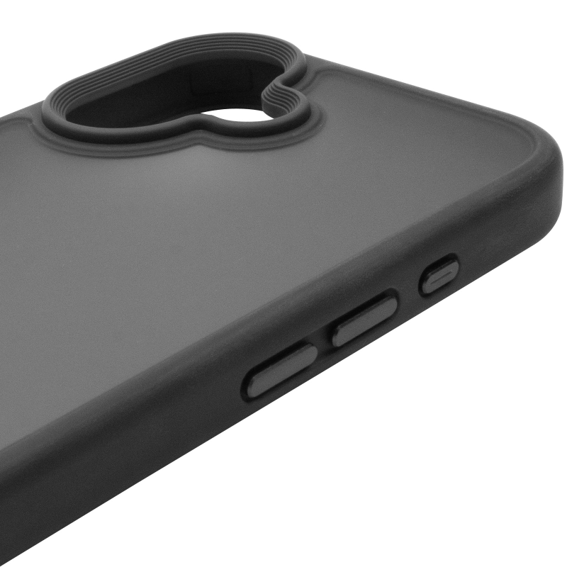 TPU+PC чохол Metal Buttons для Apple iPhone 16 (6.1"), Чорний / Black 3, TPU+PC, купити оптом з доставкою