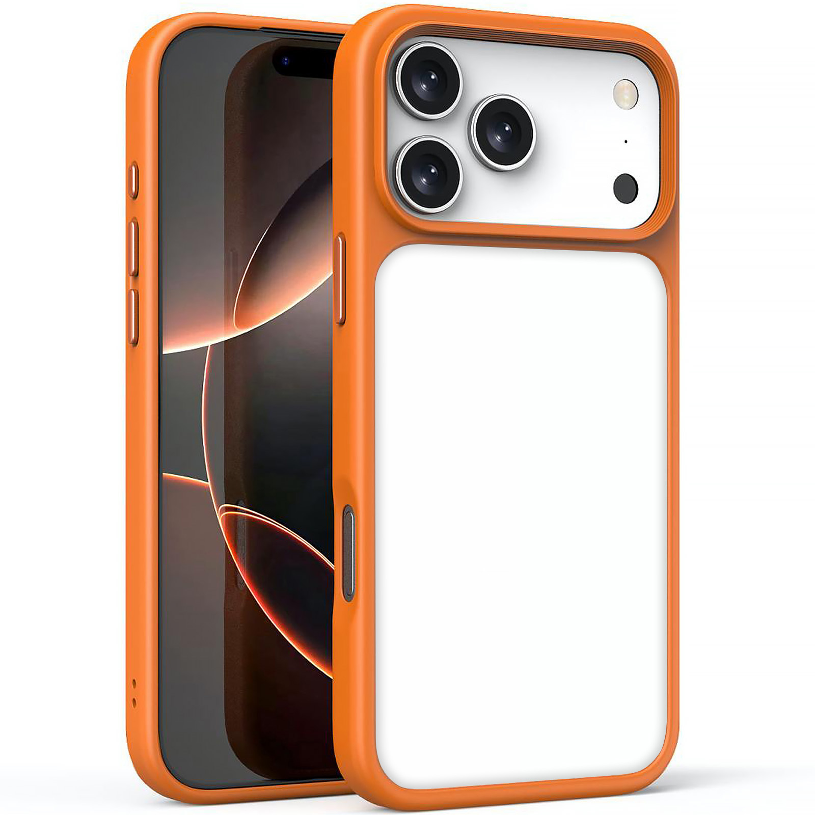 TPU+PC чехол Metal Buttons для Apple iPhone 18 Pro Max / 17 Pro Max (6.9"), Оранжевый / Orange, TPU+PC, купить оптом с доставкой