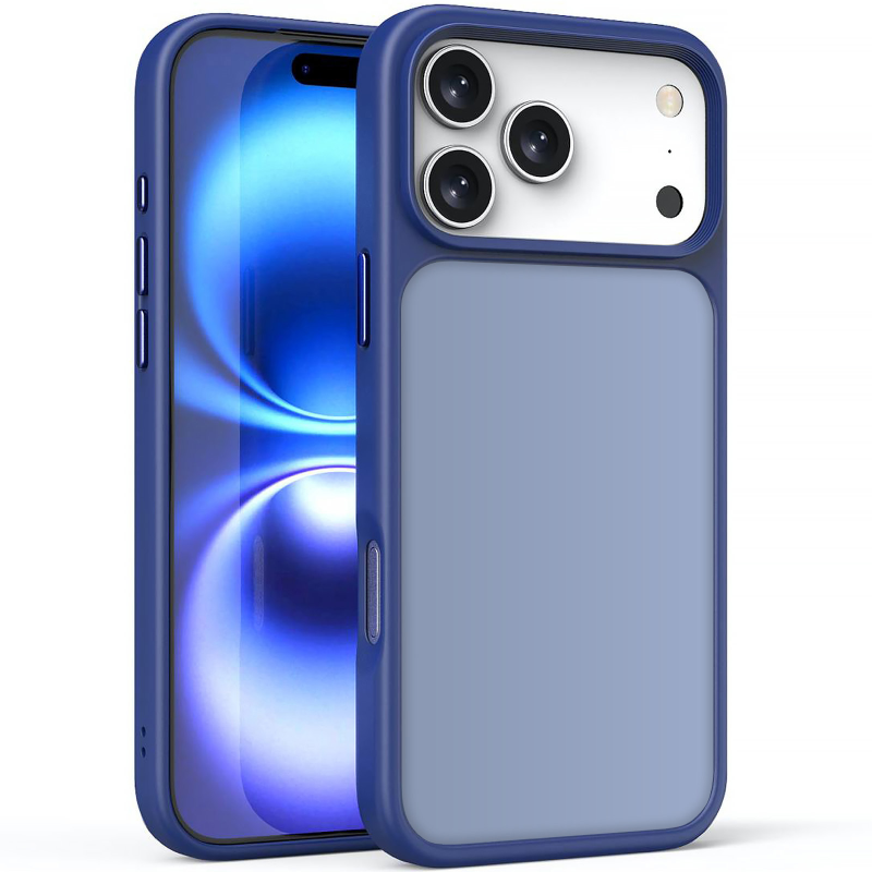 TPU+PC чехол Metal Buttons для Apple iPhone 18 Pro Max / 17 Pro Max (6.9"), Синий / Navy Blue, TPU+PC, купить оптом с доставкой