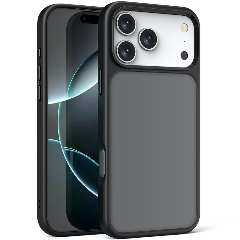 TPU+PC чехол Metal Buttons для Apple iPhone 18 Pro Max / 17 Pro Max (6.9"), Черный / Black, TPU+PC, купить оптом с доставкой