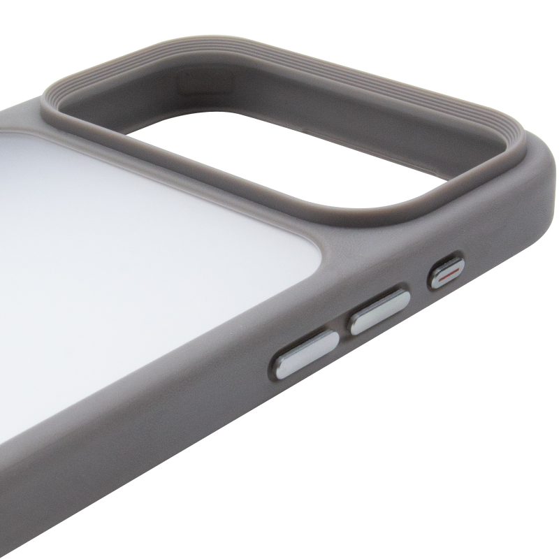 TPU+PC чехол Metal Buttons для Apple iPhone 17 Pro Max (6.9"), Серый / Grey 3, TPU+PC, купить оптом с доставкой