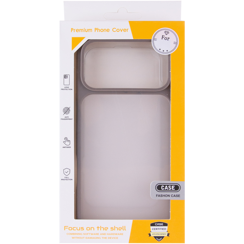 TPU+PC чехол Metal Buttons для Apple iPhone 17 Pro Max (6.9"), Серый / Grey 5, TPU+PC, купить оптом с доставкой