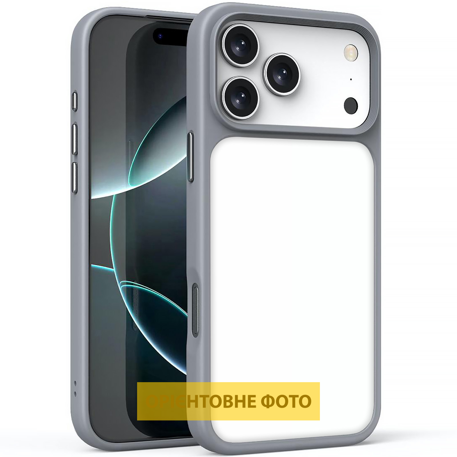 TPU+PC чехол Metal Buttons для Apple iPhone 17 Air (6.5"), Серый / Grey, TPU+PC, купить оптом с доставкой