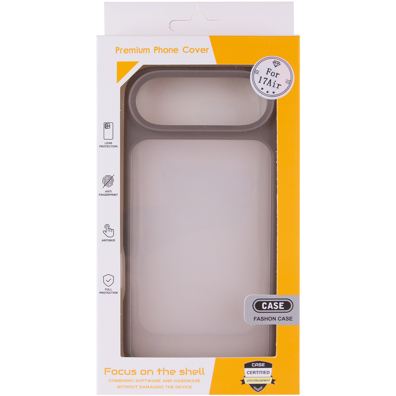 TPU+PC чохол Metal Buttons для Apple iPhone 17 Air (6.5"), Сірий / Grey 5, TPU+PC, купити оптом з доставкою