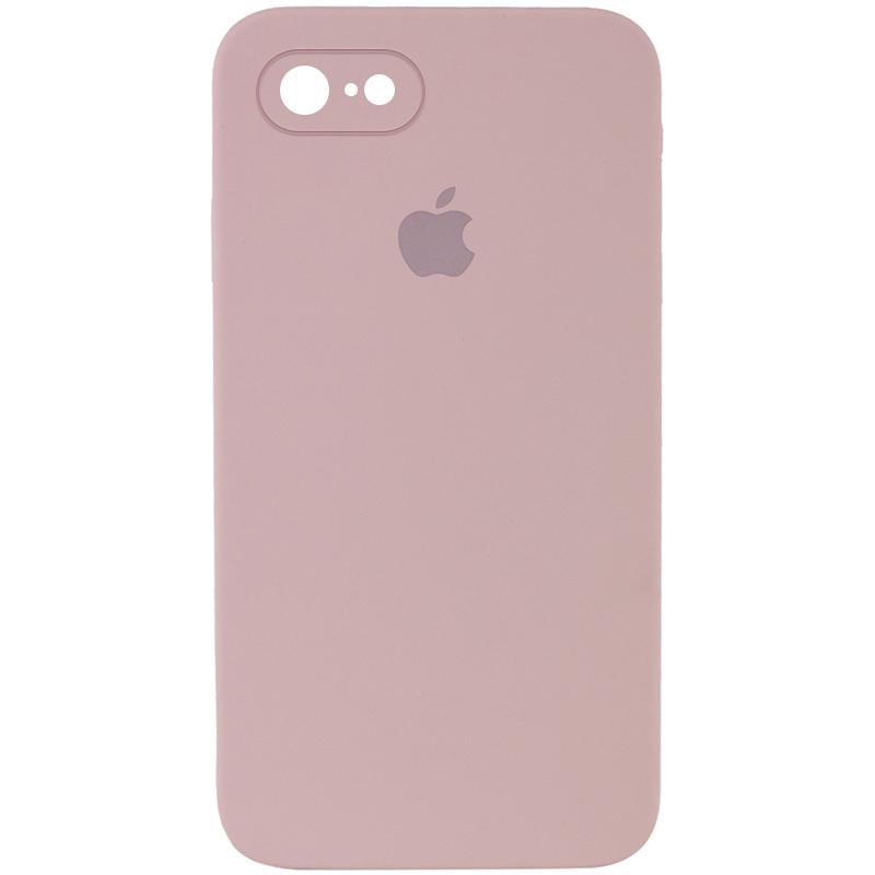 Чохол Silicone Case Square Full Camera Protective (AA) для Apple iPhone 7 / 8 (4.7) | Мікрофібра на малюнкі №1