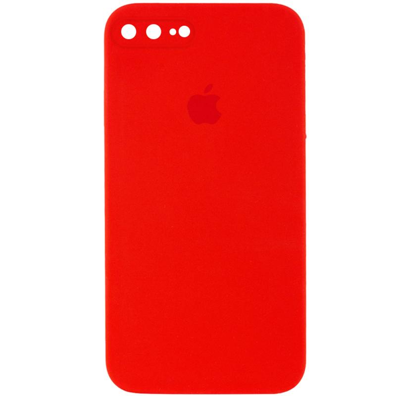 Чохол Silicone Case Square Full Camera Protective (AA) для Apple iPhone 7 plus / 8 plus (5.5) | Мікрофібра на малюнкі №1