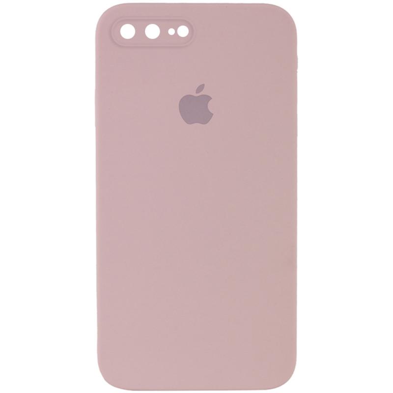 Чохол Silicone Case Square Full Camera Protective (AA) для Apple iPhone 7 plus / 8 plus (5.5) | Мікрофібра на малюнкі №1