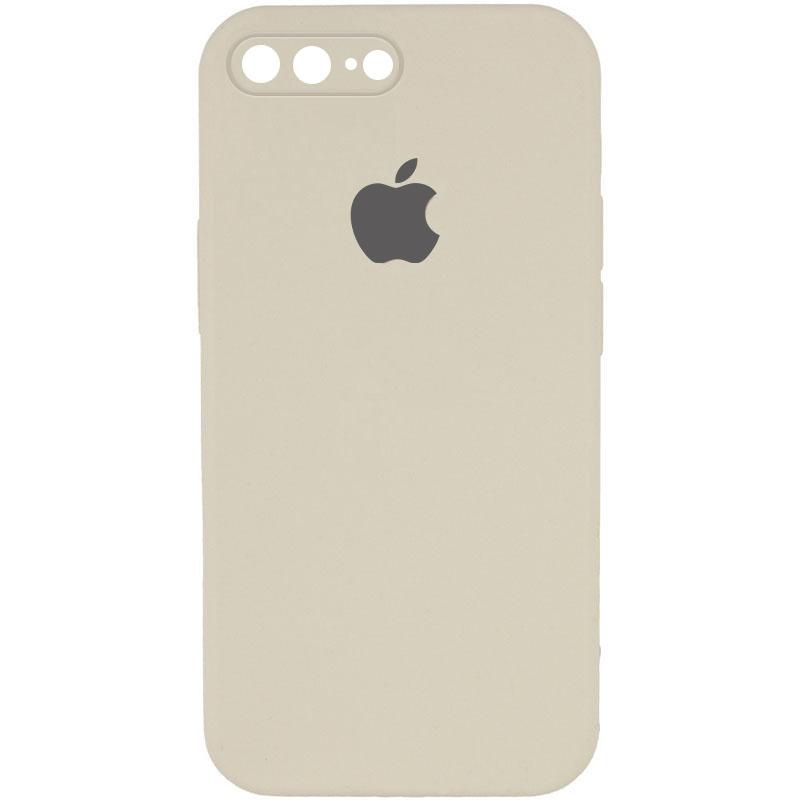 Чохол Silicone Case Square Full Camera Protective (AA) для Apple iPhone 7 plus / 8 plus (5.5) | Мікрофібра на малюнкі №1