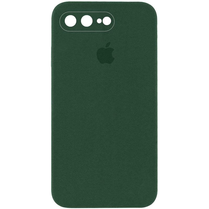 Чохол Silicone Case Square Full Camera Protective (AA) для Apple iPhone 7 plus / 8 plus (5.5) | Мікрофібра на малюнкі №1