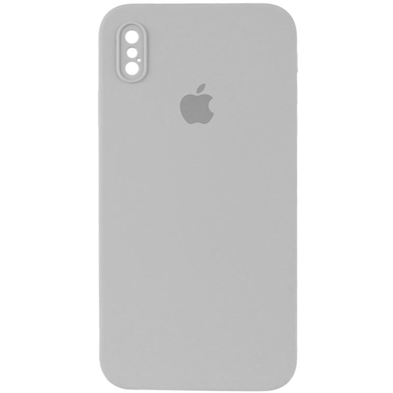 Чохол Silicone Case Square Full Camera Protective (AA) для Apple iPhone XS (5.8) | Мікрофібра на малюнкі №1