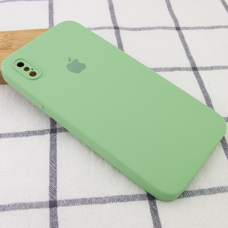 Чохол Silicone Case Square Full Camera Protective (AA) для Apple iPhone XS (5.8) | Мікрофібра на малюнкі №2