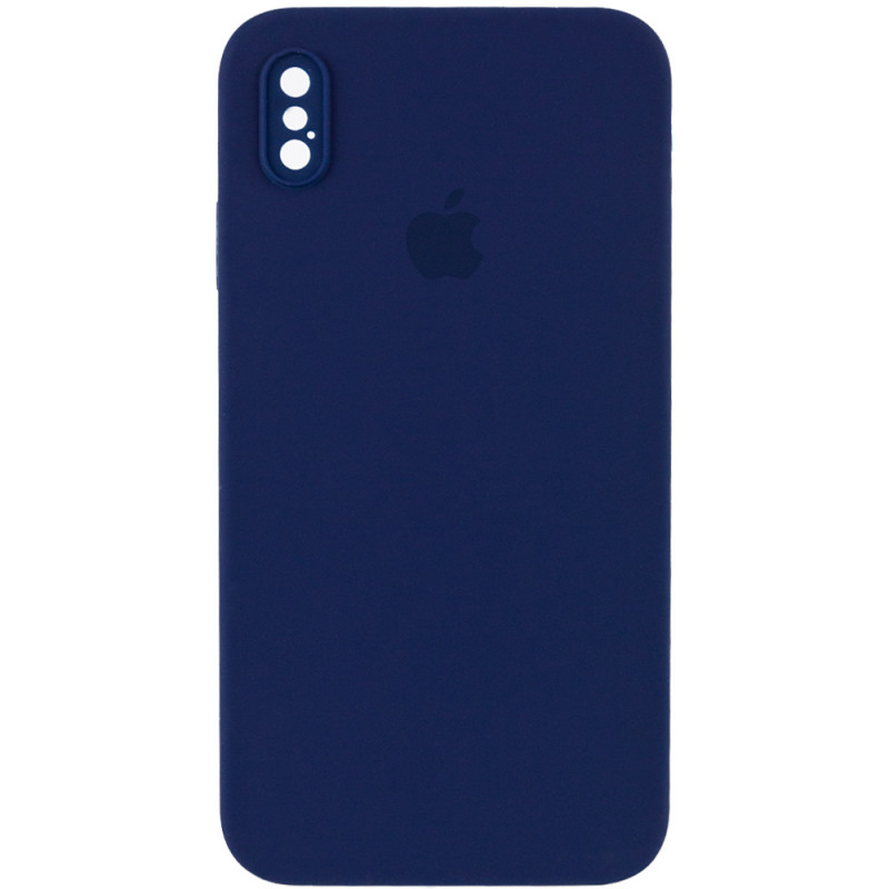 Чохол Silicone Case Square Full Camera Protective (AA) для Apple iPhone XS (5.8) | Мікрофібра на малюнкі №1