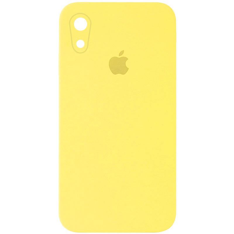 Чохол Silicone Case Square Full Camera Protective (AA) для Apple iPhone XR (6.1) | Мікрофібра на малюнкі №1