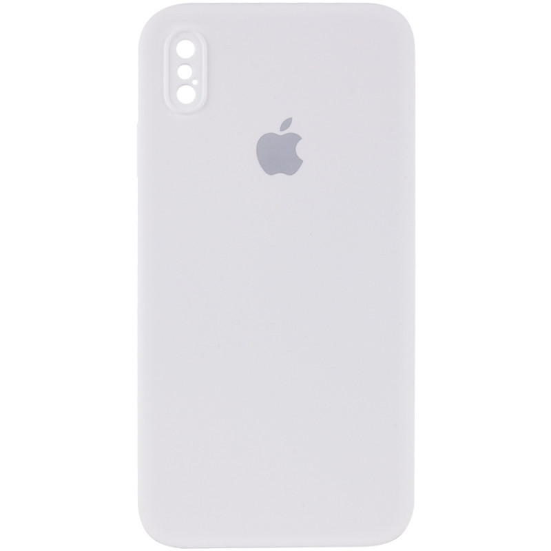 Чохол Silicone Case Square Full Camera Protective (AA) для Apple iPhone XS Max (6.5) | Мікрофібра на малюнкі №1