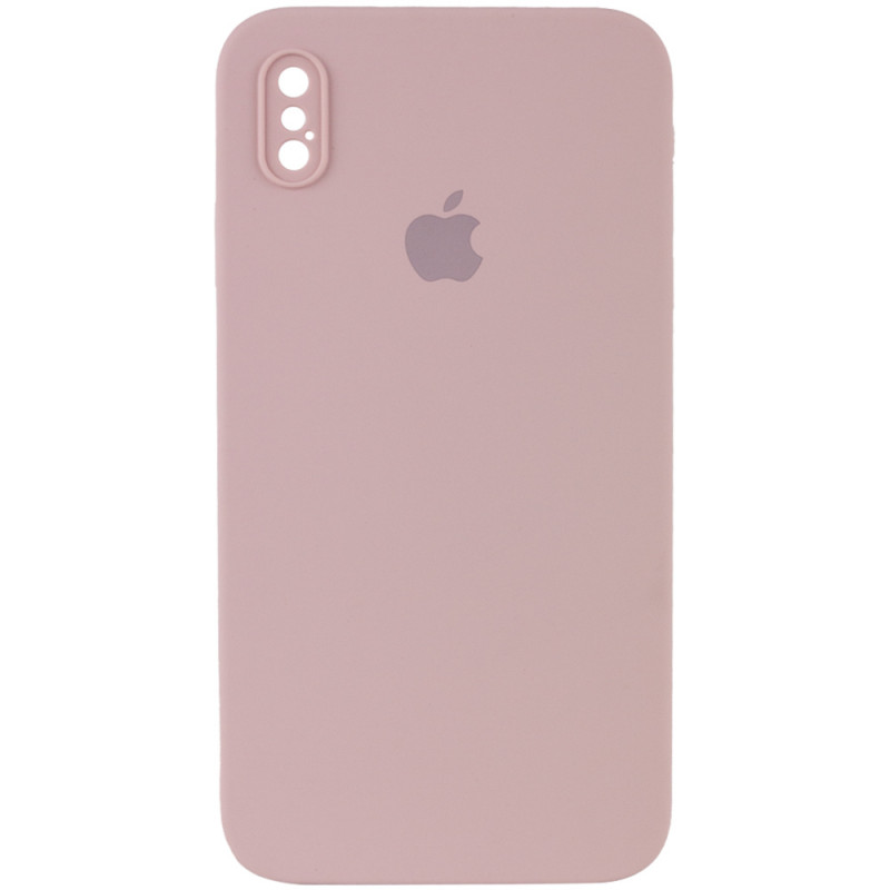 Чохол Silicone Case Square Full Camera Protective (AA) для Apple iPhone XS Max (6.5) | Мікрофібра на малюнкі №1