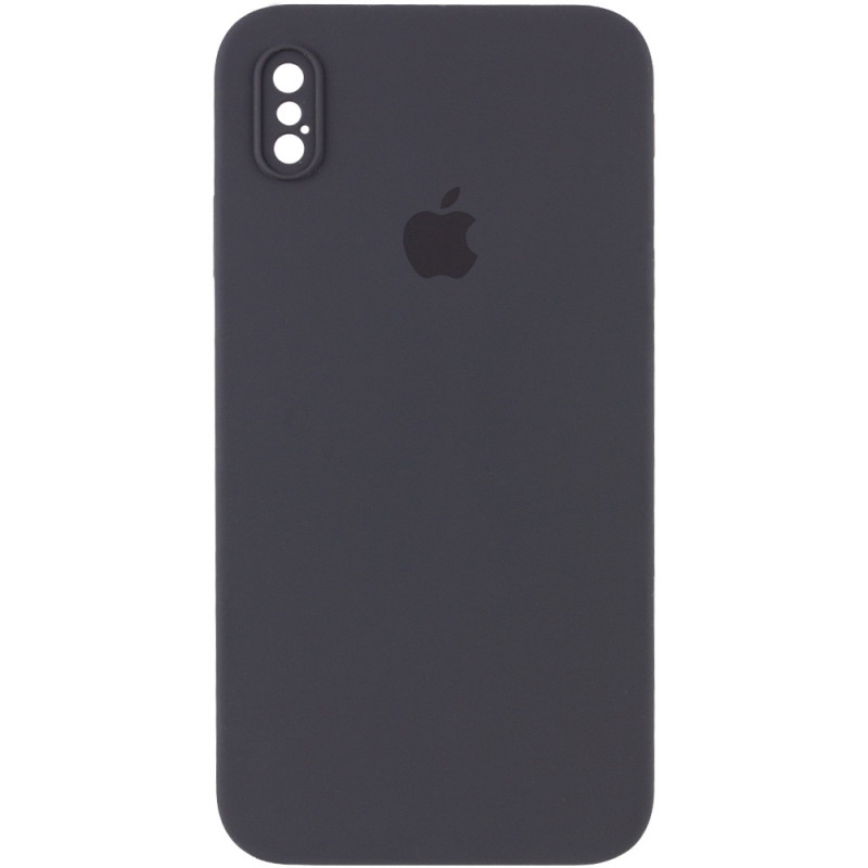 Чохол Silicone Case Square Full Camera Protective (AA) для Apple iPhone XS Max (6.5) | Мікрофібра на малюнкі №1
