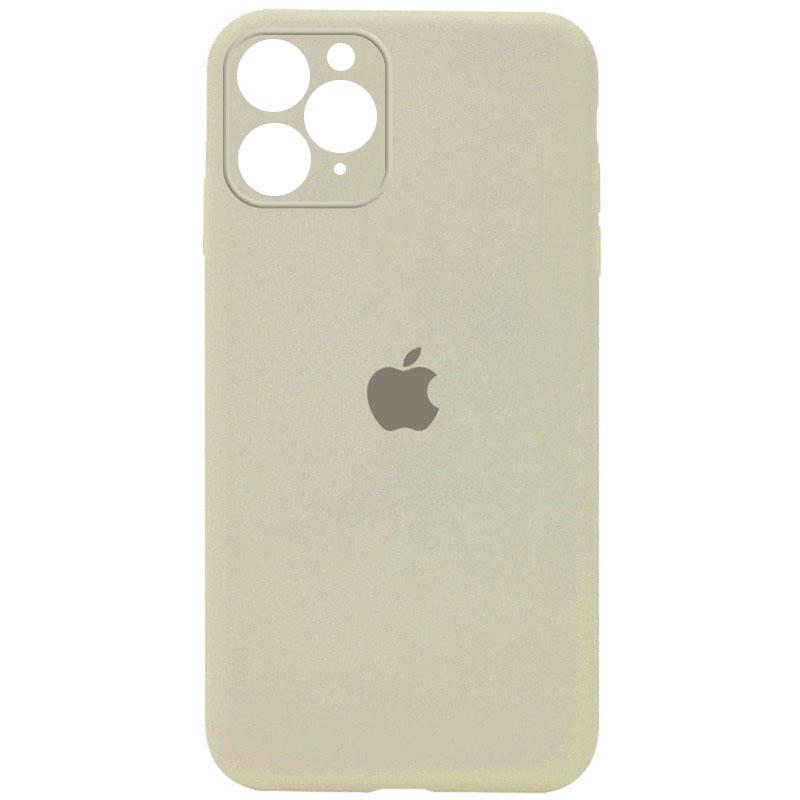 Чохол Silicone Case Square Full Camera Protective (AA) для Apple iPhone 11 Pro (5.8) | Мікрофібра на малюнкі №1