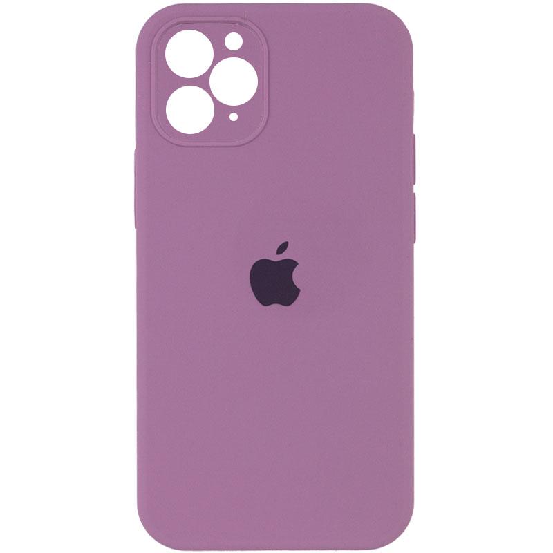 Чохол Silicone Case Square Full Camera Protective (AA) для Apple iPhone 11 Pro (5.8) | Мікрофібра на малюнкі №1