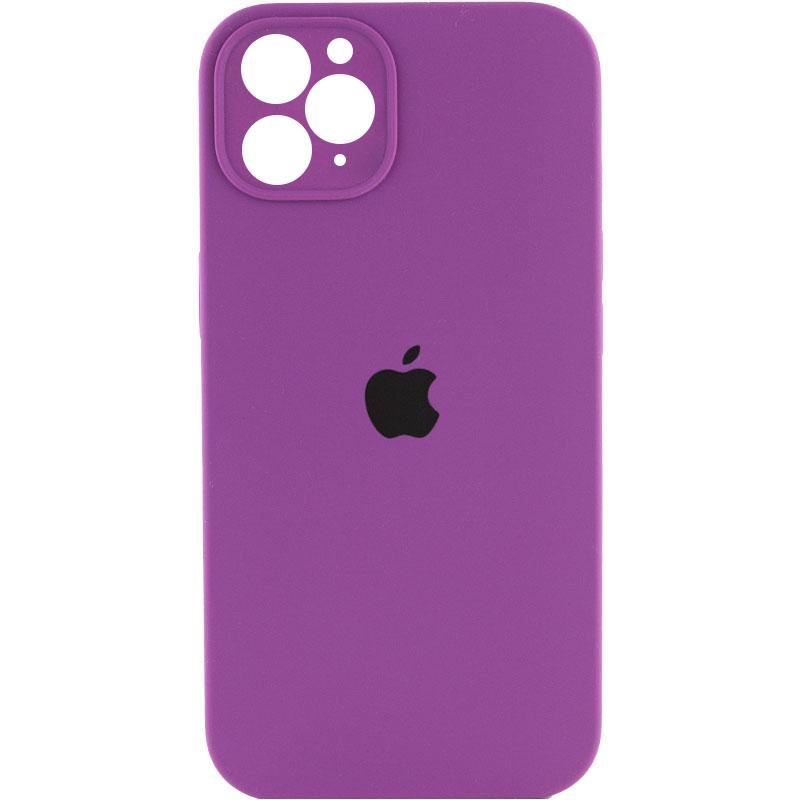 Чохол Silicone Case Square Full Camera Protective (AA) для Apple iPhone 11 Pro (5.8) | Мікрофібра на малюнкі №1