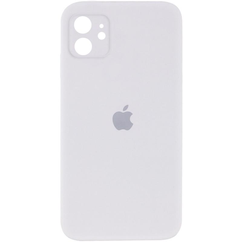 Чохол Silicone Case Square Full Camera Protective (AA) для Apple iPhone 11 (6.1) | Мікрофібра на малюнкі №1