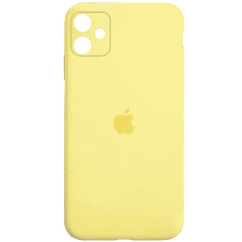Чохол Silicone Case Square Full Camera Protective (AA) для Apple iPhone 11 (6.1) | Мікрофібра на малюнкі №1