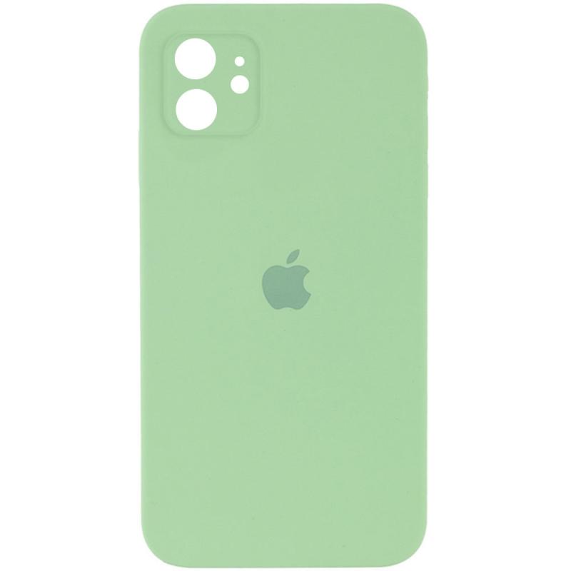 Чохол Silicone Case Square Full Camera Protective (AA) для Apple iPhone 11 (6.1) | Мікрофібра на малюнкі №1