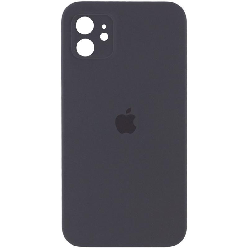 Чохол Silicone Case Square Full Camera Protective (AA) для Apple iPhone 11 (6.1) | Мікрофібра на малюнкі №1
