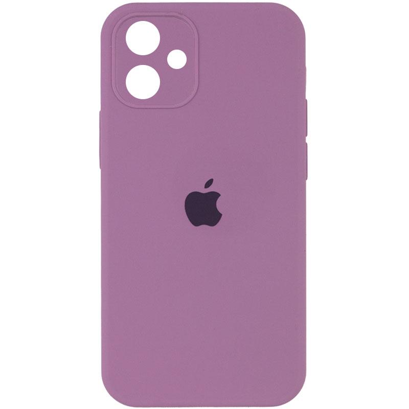 Чохол Silicone Case Square Full Camera Protective (AA) для Apple iPhone 11 (6.1) | Мікрофібра на малюнкі №1