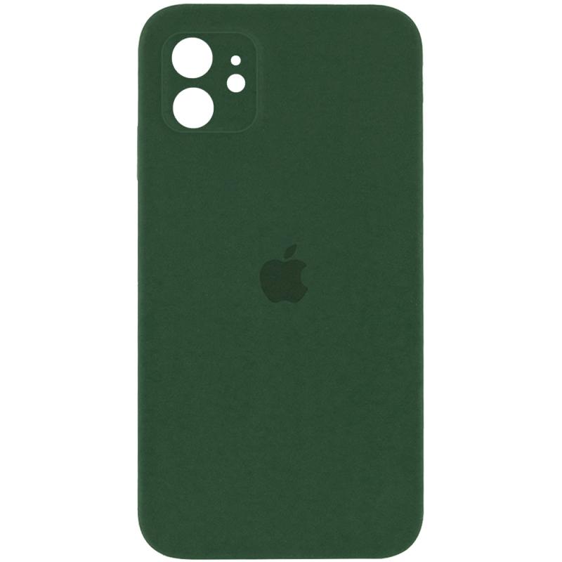 Чохол Silicone Case Square Full Camera Protective (AA) для Apple iPhone 11 (6.1) | Мікрофібра на малюнкі №1