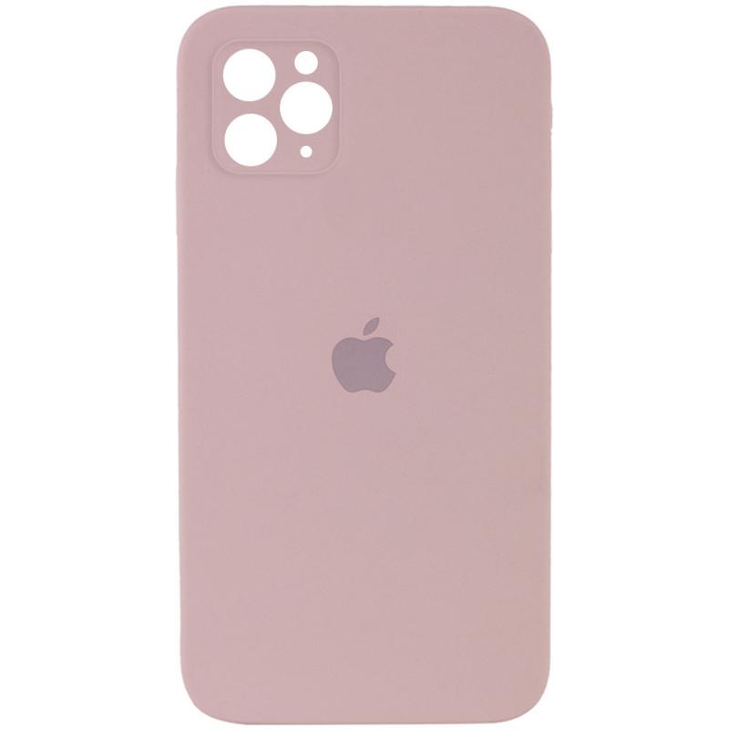 Чохол Silicone Case Square Full Camera Protective (AA) для Apple iPhone 11 Pro Max (6.5) | Мікрофібра на малюнкі №1