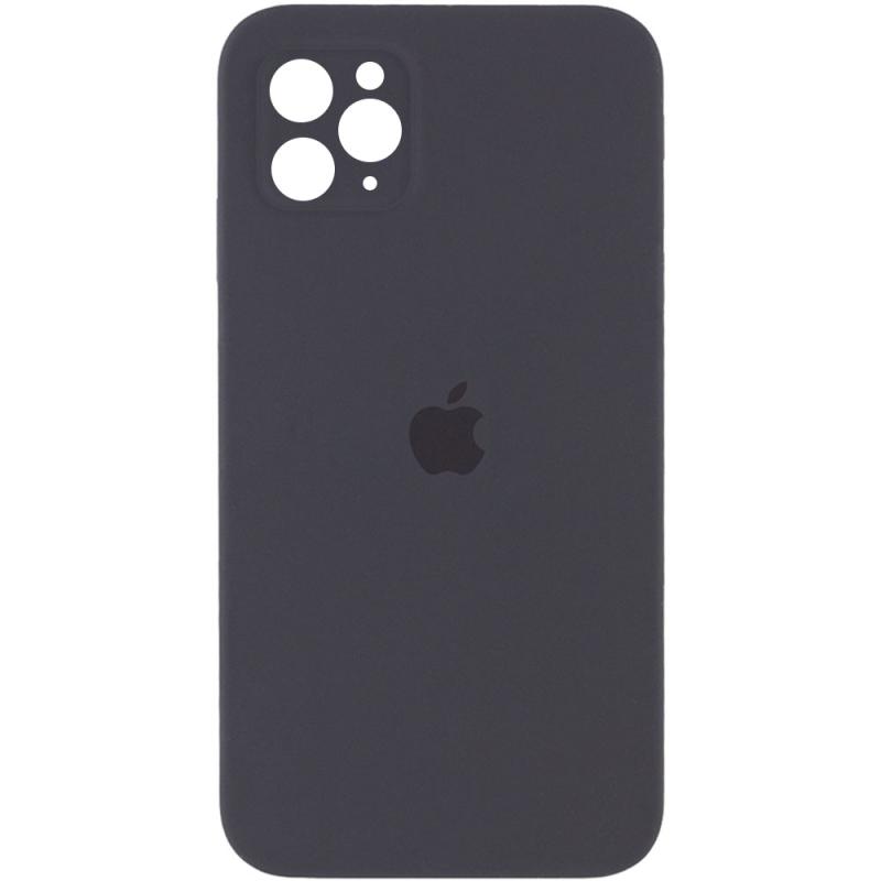 Чохол Silicone Case Square Full Camera Protective (AA) для Apple iPhone 11 Pro Max (6.5) | Мікрофібра на малюнкі №1