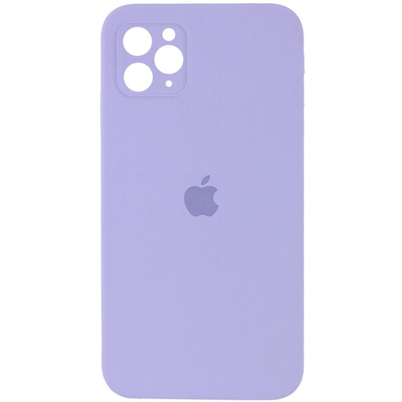 Чохол Silicone Case Square Full Camera Protective (AA) для Apple iPhone 11 Pro Max (6.5) | Мікрофібра на малюнкі №1